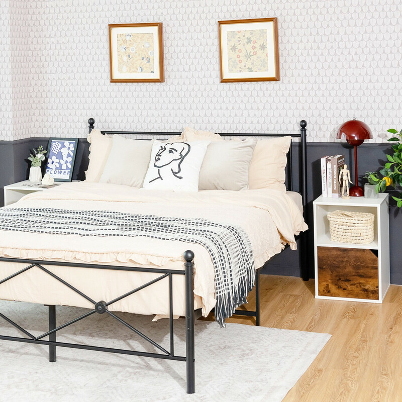 2 stk natbord i træ hvid 40x40x59 cm 3 niveauer