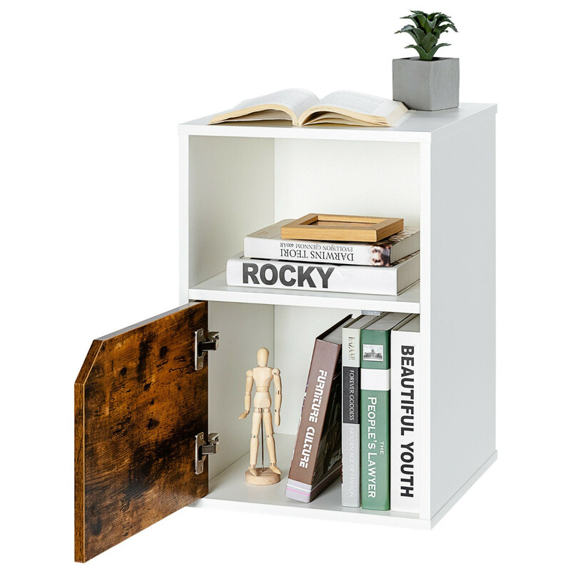 2 stk natbord i træ hvid 40x40x59 cm 3 niveauer