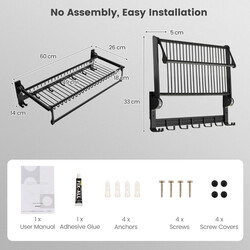justerbar stang og flytbare kroge
