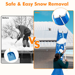 Sneskraber justerbar længde aluminium 170‑608 cm til tagrengøring