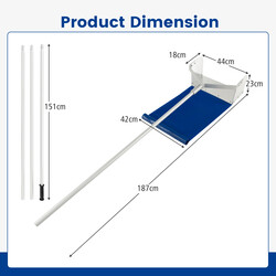 Snerykke til tag aluminium 624 cm justerbar længde 44 cm blad