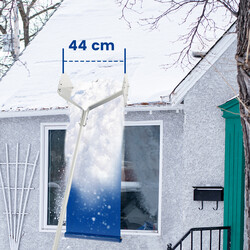 Snerykke til tag aluminium 624 cm justerbar længde 44 cm blad