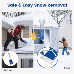 Snerykke til tag aluminium 624 cm justerbar længde 44 cm blad