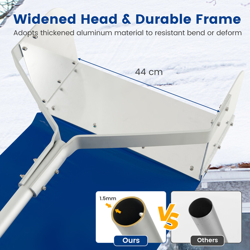 Snerykke til tag aluminium 624 cm justerbar længde 44 cm blad