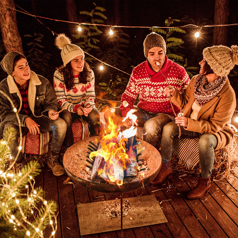 Stål vedholder 46 cm sort robust til indendørs og udendørs brug