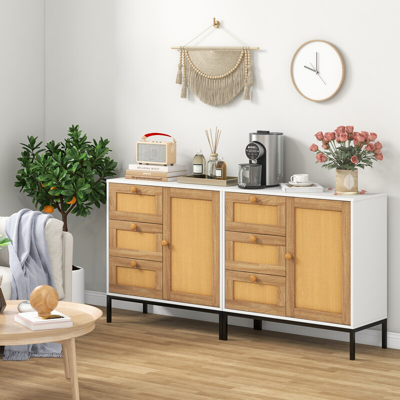 Sideboard i rattan 80x35x80