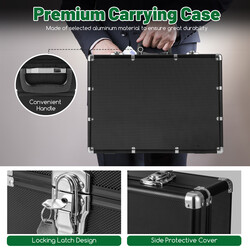 Pokersæt med 600 spillechips sort aluminiums taske automatisk kortblander for 4-10 spillere