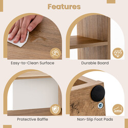 Konkav bogreol bæredygtigt træ 84x29