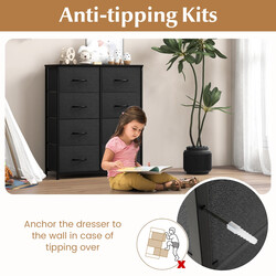 Kommode med 8 skuffer