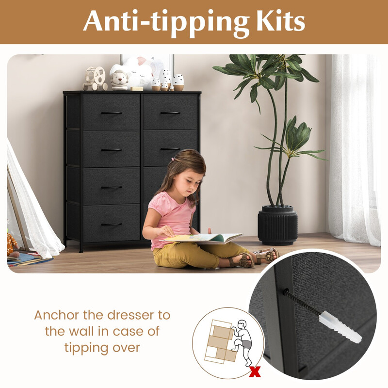 Kommode med 8 skuffer