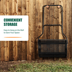 7 m³ metal med U håndtag til gødning og tørv sort