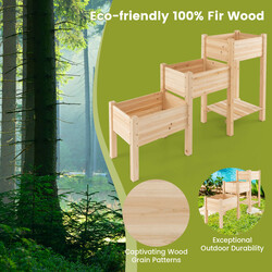 Gran dyrkningskasse i tre niveauer 161x43x104 cm til have