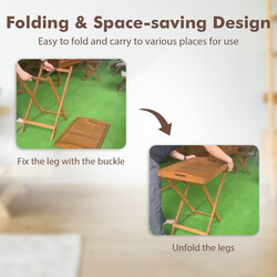 Sidebord akacietræ 68x44x74 cm foldbart indendørs udendørs 1 stk