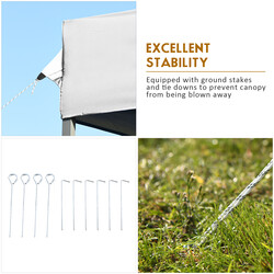 Pop-up telt 3x3 m hvid justerbar højde transporttaske