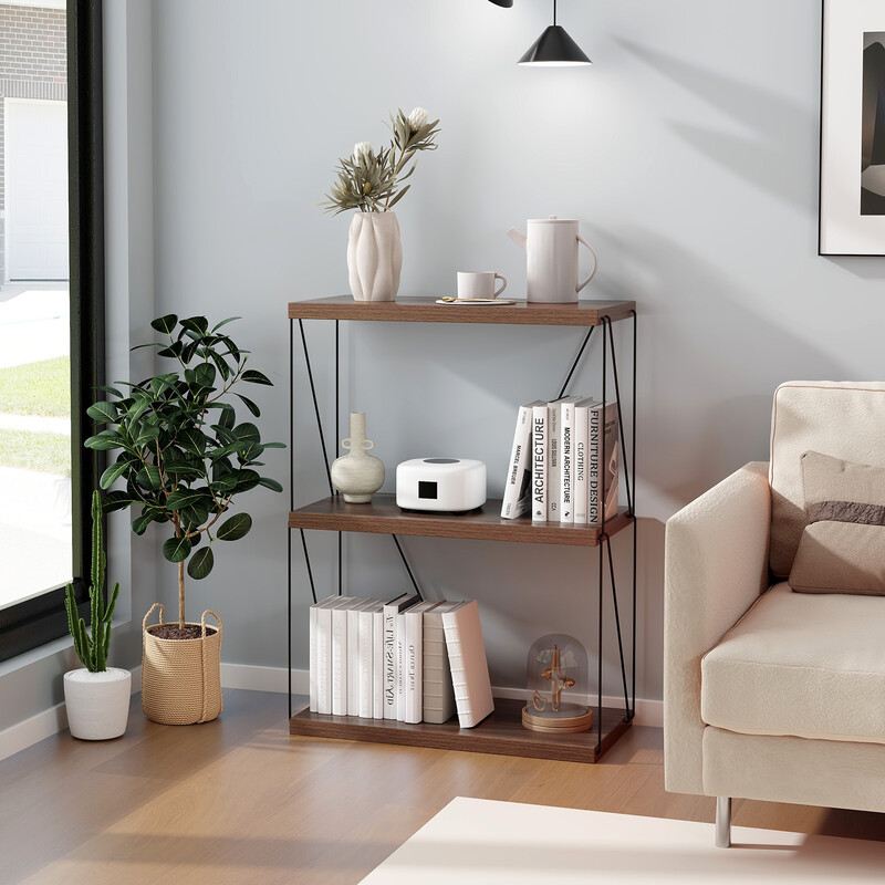 Bogreol metalramme MDF 61x29