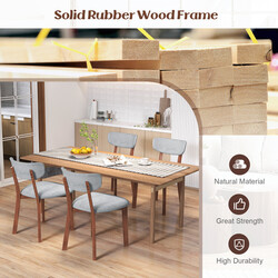 2 styk spisestole grå ergonomiske med linned sæde og gummityg ramme