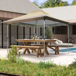 58 m rustfri metal Oxford‑stof dobbelt tag