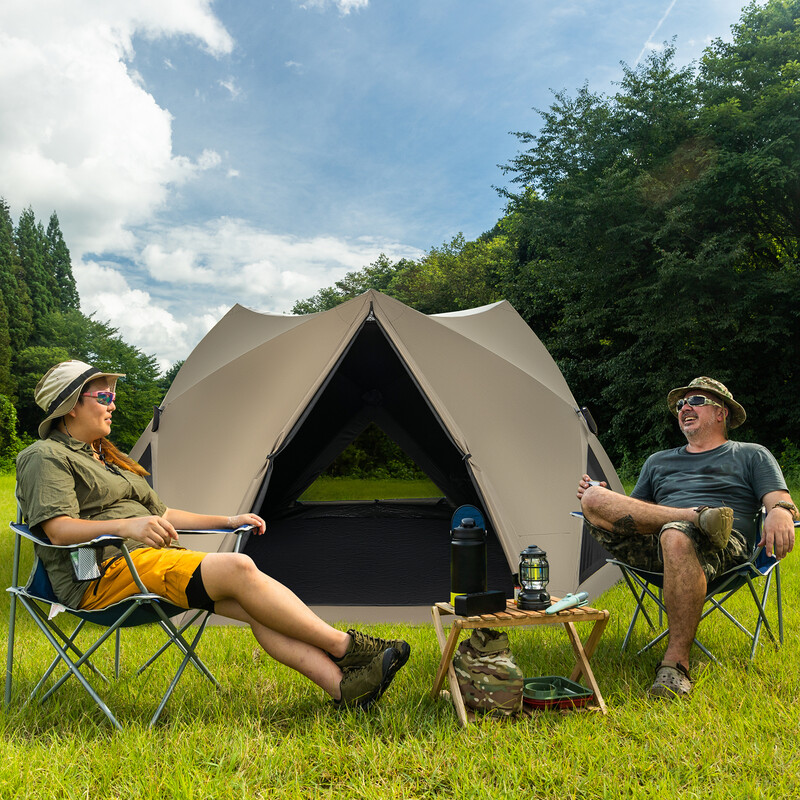 Pop-up-telt 420D polyester 285x250x147 cm 4-6 personer familiecamping