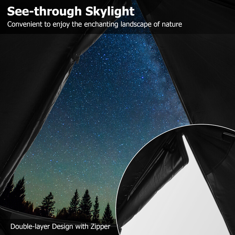 Pop-up-telt 420D polyester 285x250x147 cm 4-6 personer familiecamping