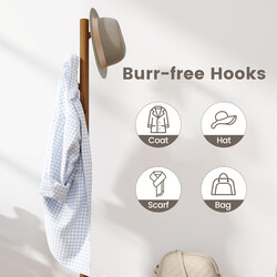 Sidebord med tøjhanger og skobænk gummitræ akacietræ 76x43x168 cm