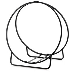 Metal vedholder 60 cm sort 230 kg bærekapacitet indendørs udendørs