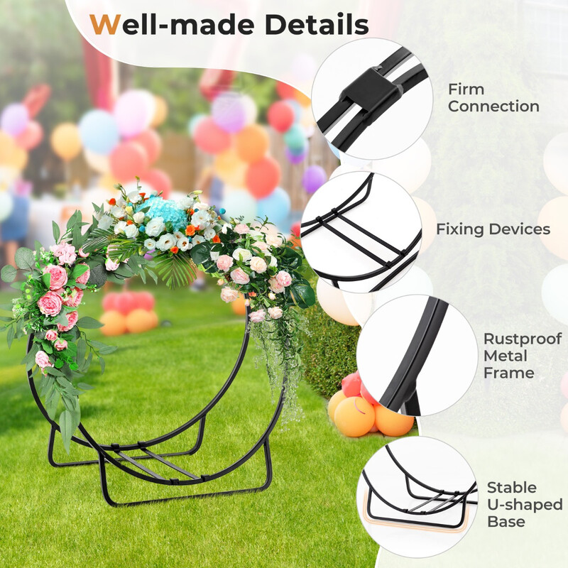 Metal vedholder 60 cm sort 230 kg bærekapacitet indendørs udendørs