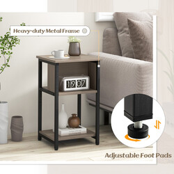 2 stk sengebord spånplade og metal 34x30x58