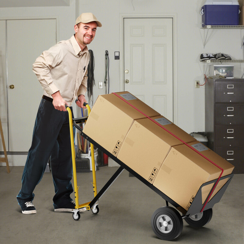 3-i-1 transportvogn med fire gummihjul fastgørelsesline 450 kg kapacitet