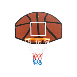 Vægmonteret basketballkurv med metalring PE-bagplade rød/svart 66x45cm