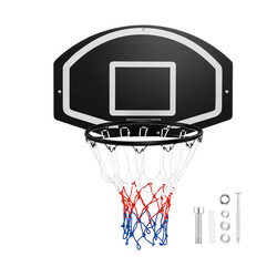 Indendørs basketballkurv vægmonteret sort 40 cm diameter 72 x 45