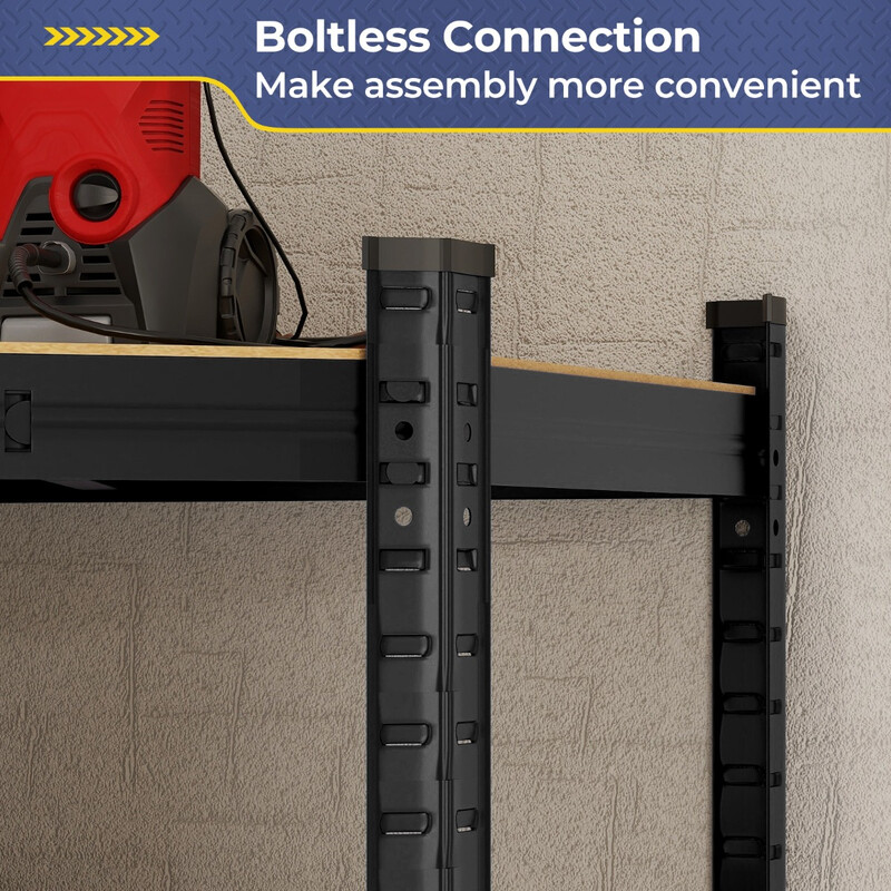 Hjørnehylde 100x80x180 cm 4 justerbare hylder galvaniseret metal blå