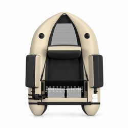 Oppustelig fiskeflåde 150 kg beige 135x109x54 cm PVC polyester