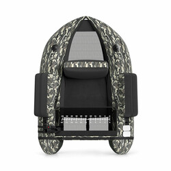 Oppustelig fiskeflåde 135 x 109 x 54 cm 150 kg justerbart rygstøtte