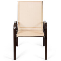 2-pak have stol beige metal og stof 56x72x90 cm