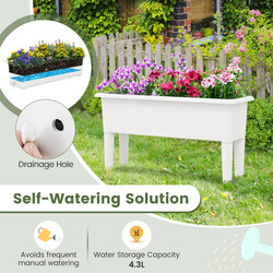 Forhøjet dyrkningskasse PP 29 l hvid med aftagelige ben 2 stk