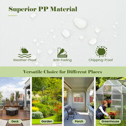 Hvid PP dyrkningskasse 53 l med justerbar espalier og vandtank 9 l