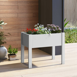 Selvvandende dyrkningskasse hvid PP 76x45x61 cm 53 L til have