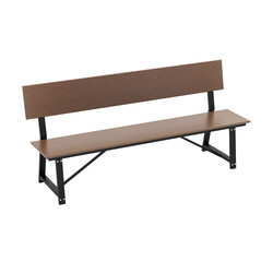 Havebænk HDPE metal brun 183x52x85 cm 500 kg kapacitet