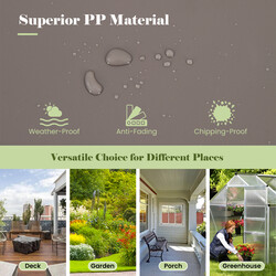 Høj dyrkningskasse i PP 76x45x150 cm kaffe justerbar espalier 9 L vandreservoar