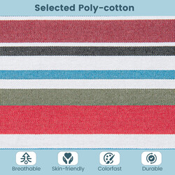 Hængekøje med metalramme 320 cm polybomuld 150 kg inkluderet bæretaske