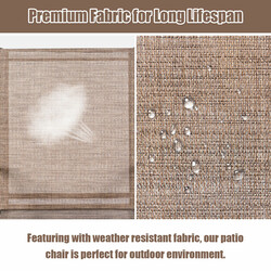 2-pak udendørsstole metalram stof beige armlæn 56x72x90 cm