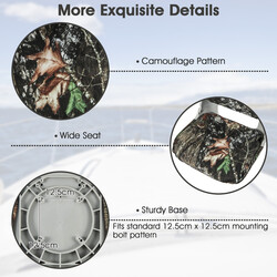 Bådsæde foldbart 300D Oxford stof kamouflage 50x50 cm ryglæn