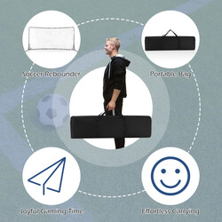 Fodboldmål PE metal 372 x 151 cm med bæretaske til børn over 6