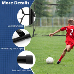 Fodboldmål PE metal 372 x 151 cm med bæretaske til børn over 6