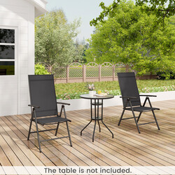 Terrassestol brun foldbar med justerbart ryglæn 180 kg