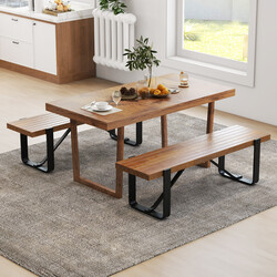 Hallbænk med metalramme og MDF træskive 152 x 43 x 44 cm