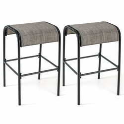 Udendørs barstole 2 stk metal ergonomisk 47x47 cm 180 kg
