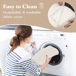 Ergonomisk kilpudsesæt hvid luftmemoryskum 57x30x53 cm 3-delt