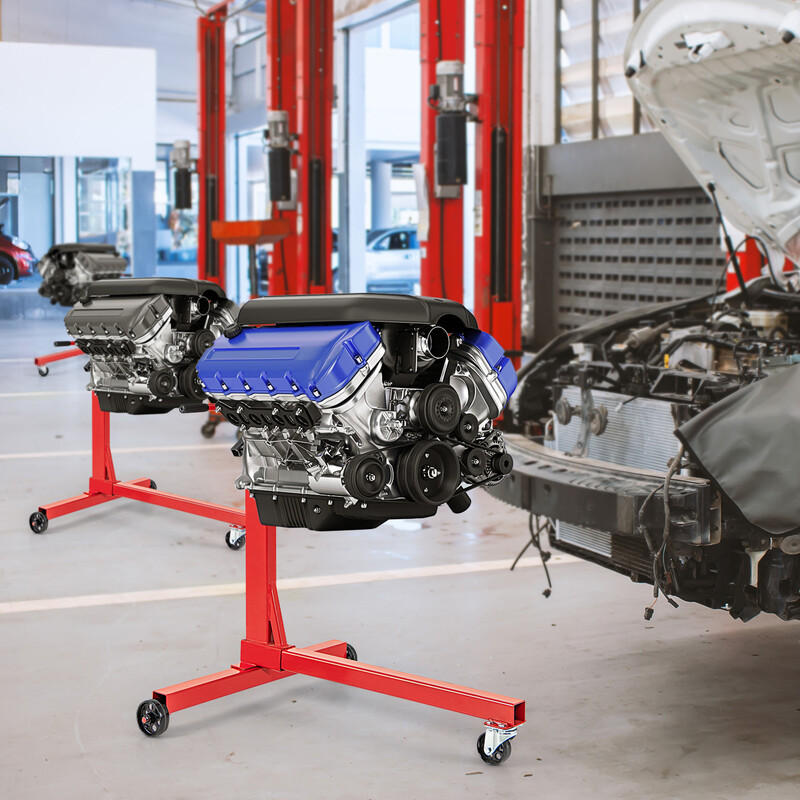 Motorstativ metal 340 kg kapacitet 360° rotation justerbare arme garage