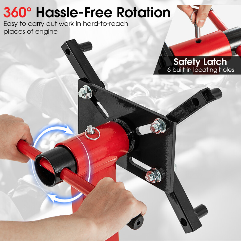 Motorstativ metal 340 kg kapacitet 360° rotation justerbare arme garage